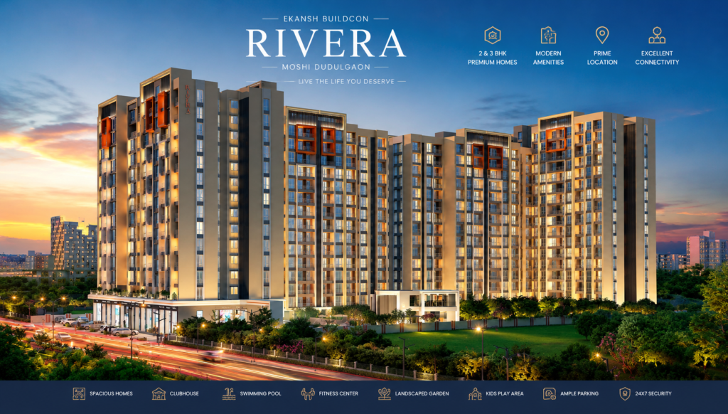 Ekansh Buildcon Rivera Project | Premium 2 & 3 BHK Homes in Moshi Dudulgaon